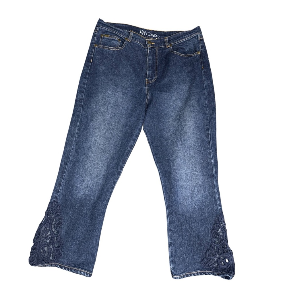 DG2 by Diane Gilman Blue Cropped Jeans #AA